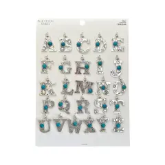 Blue Moon Studio&trade; Silver-Colored Western Alphabet Charm Set