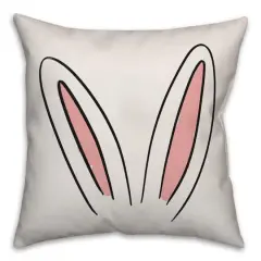 Reversible Bunny Ears & Tail Throw Pillow