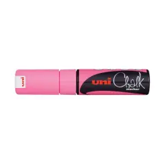 Uni Broad Chisel Tip Chalk Marker Fluorescent Pink