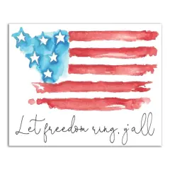 Let Freedom Ring Y'all Canvas Wall Art