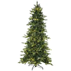 9ft. Pre-Lit Real Touch&trade;️Breckenridge Pine IPT Artificial Christmas Tree, Dual Color LED Lights