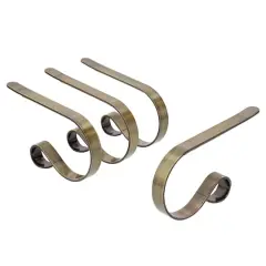 Original MantleClip&reg; Antique Brass Stocking Holders, 4ct.
