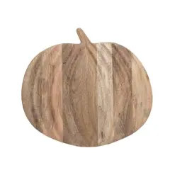 Hello Honey&reg; 15" NaturalPumpkin Mango Wood Cutting Board