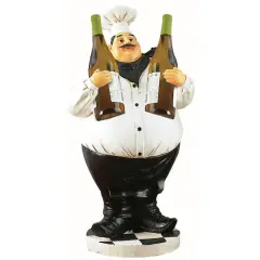 24" White Polystone Traditional Chef Sculpture