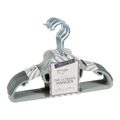 Simplify Kids Collar Saver Ultimate Hangers, 12ct. Light Gray