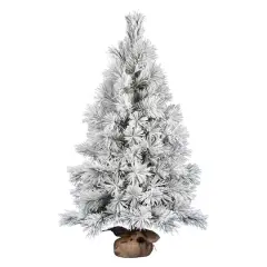48" Unlit Frosted Beckett Pine Artificial Christmas Tree