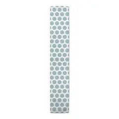 Captain's Wheel Indoor/Outdoor Table Runner Light Blue on White