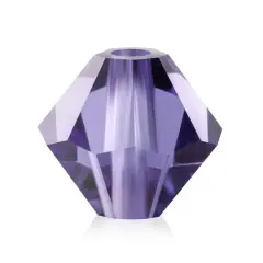 John Bead Preciosa 6mm Czech Crystal Rondelle Beads, 36ct. Tanzanite