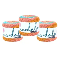 3 Pack Lion Brand&reg; Mandala Ombre Yarn Tranquil