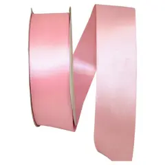 JAM Paper 1.5"x 50yd. Double Face Satin Ribbon Pink