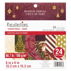 6" x 6" Holiday Tidings Double-Sided Paper Pad, 24 Sheets by Recollections&trade;
