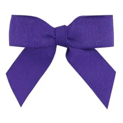 JAM Paper 7/8" Grosgrain Twist Tie Bows, 100ct. Regal Purple