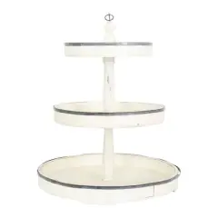 Hello Honey&reg; 26.5" Decorative Wood & Tin 3 Tier Tray