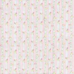 Fabric Traditions Floral Stripe Cotton Fabric