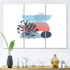 Designart - Colorful Geometric Abstract Art Collage IV - Modern Canvas Wall Art Print