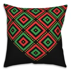 Diamond Kwanzaa Pattern Throw Pillow