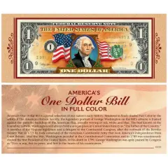 Colorized $1 Bill