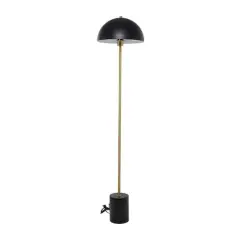 Black Metal Contemporary Floor Lamp, 14" x 14" x 62"