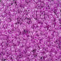 John Bead 11/0 Miyuki Delica Glass Seed Beads, 5g Plum Crazy Luminous Neon
