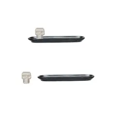 Hello Honey Black & White Stoneware Platter Dish with Speckled Skull Shaped Bowl