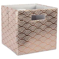 DII&reg; 13" Polyester Waves Storage Cube Copper