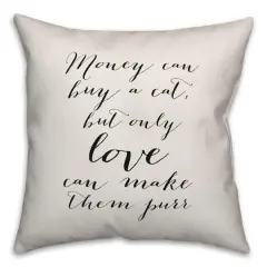 Money Can Buy a Cat Throw Pillow