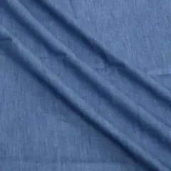 Fabric Merchants Chambray Solid Cotton Fabric Medium Blue