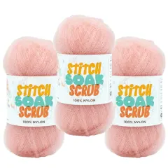 3 Pack Lion Brand&reg; Stitch Soak Scrub Yarn Quartz
