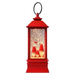 Haute Decor 9" Snowburst&trade; Plastic Lantern with Gnome Trio