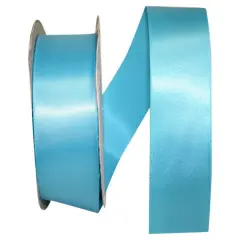 JAM Paper 1.5" x 50yd. Single Face Satin Ribbon Turquoise