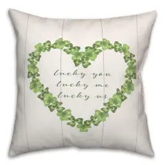 Lucky You Me Us St. Patrick's Day Throw Pillow