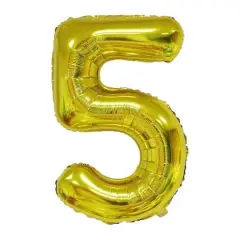 Wizardi 32" Gold Number Foil Balloon 5