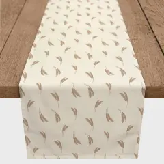 72" Feather Grass Cotton Twill Runner Cream/Rust