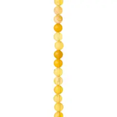 Yellow Dyed Agate Round Beads, 6mm by Bead Landing&trade;