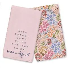 Life is Beautiful Tea Towel Set Pink