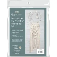 Solid Oak Make-ram&eacute;&trade; Moon Dreamcatcher Macram&eacute; Hanging Kit