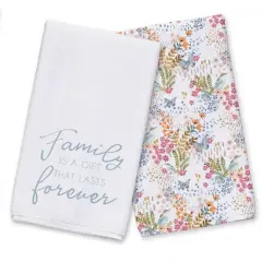 Family is a Gift Tea Towel Set White