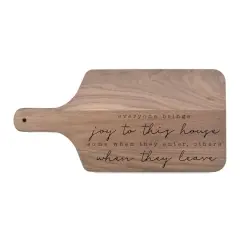17" Joy in This House Walnut Paddle Cutting Board