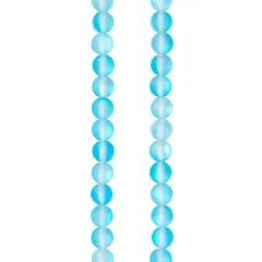 Matte Aqua Opal Glass Round Beads, 6mm by Bead Landing&trade;