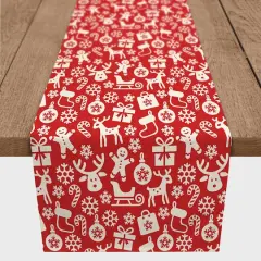 72" Christmas Icons Table Runner