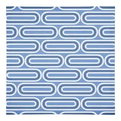 Groovy Blue Lines Cotton Twill Napkin