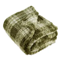 DII&reg; Sage Farmhouse Plush Plaid Throw