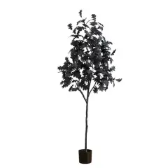 6ft. Artificial Halloween Black Oak Tree