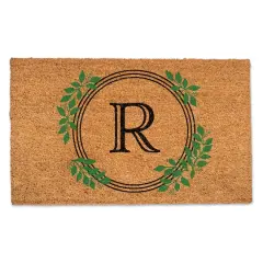 Laurel Circle Monogram Door Mat R