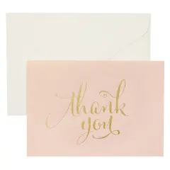 Blush & Gold Thank You Cards & Envelopes By Celebrate It&trade;