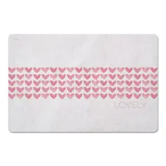 Watercolor Hearts Floor Mat