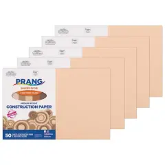 Prang&reg; 12" x 18" Shades of Me Medium Weight Construction Paper, 5 Packs of 50 Sheets