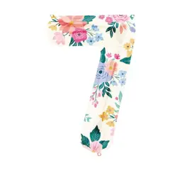 34" Floral Number Foil Balloon 7