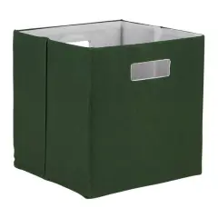 DII&reg; 13" Polyester Solid Storage Cube Hunter Green