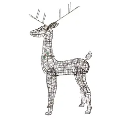 45.5" LED Rattan Deer Outdoor Christmas D&eacute;cor